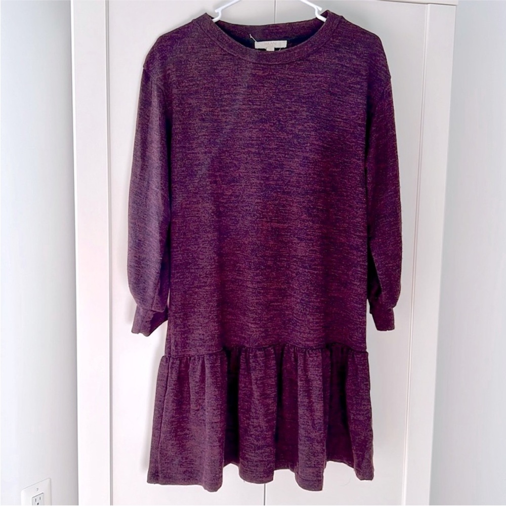 Hanni Plum Dress Long Sleeve Sweater